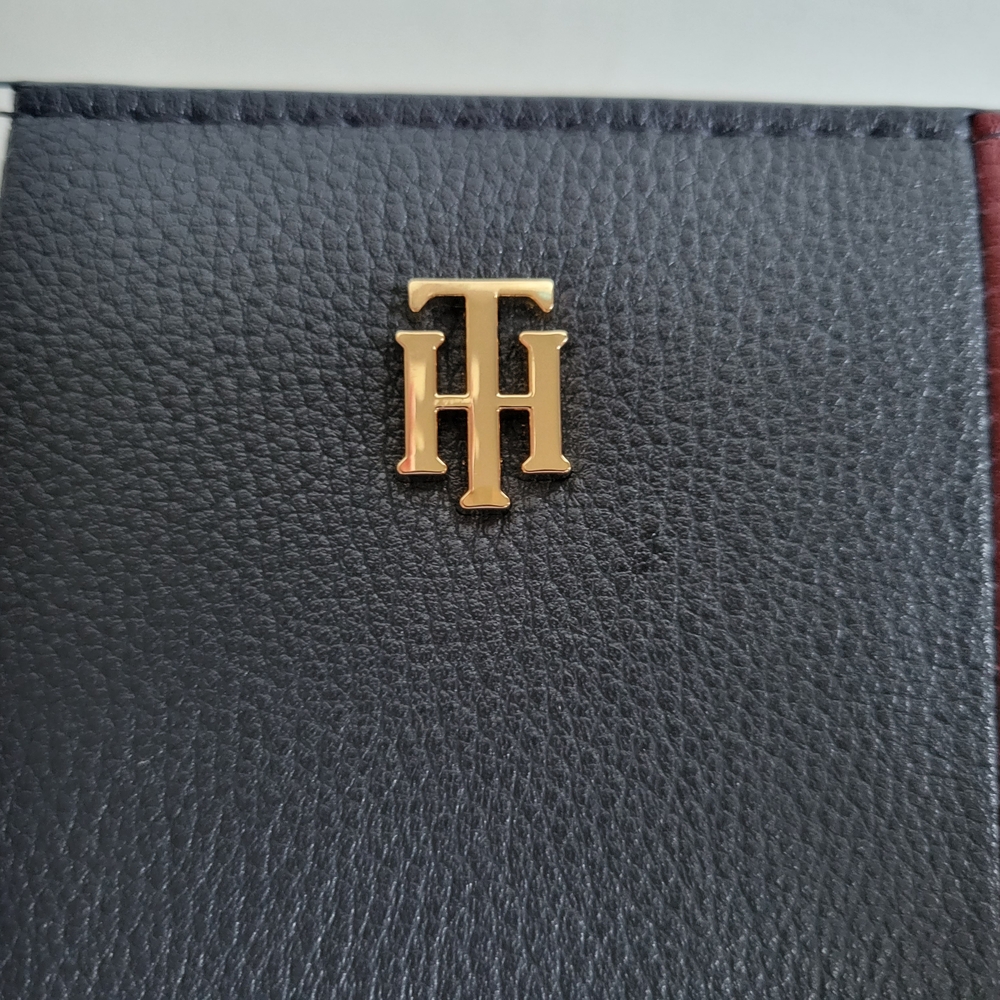 Tommy Hilfiger Navy Wallet with Red and White Stripes - Picture 2 of 7